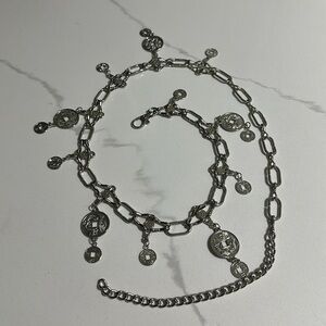 Zara Silver Chain Belt